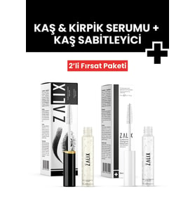 ZALİX 2'li Fırsat Paketi - Kaş Sabitleyici Ve Şekillendirici Maskara & Kaş Ve Kirpik Serumu