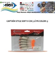 LEVREK TURNA SİLİKONU CAPTAIN STYLE SOFT 8 CM 5’Lİ PK RENK :3