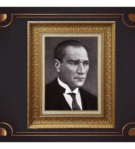 ÖZEL SERİ ALTIN VARAKLI ATATÜRK TABLO S1001
