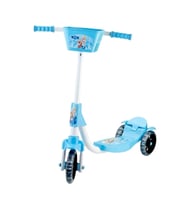 Bebeciden Silikon Tekerli Sepetli Frenli Scooter (Turkuaz)
