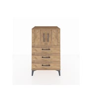 Hyperion Komodin Tek Raflı 3 Çekmeceli 2 Kapaklı 60x44x96 Çam-Çam