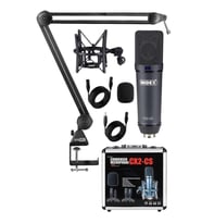 Midex CX2-Q Pro Set Üst Seviye Condenser Stüdyo Ses Kayıt Mikrofonu Standı Seti