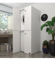 Kenzlife çamaşır-bulaşık makinesi dolabı kapaklı roksana byz 180*70*60 banyo çift katlı arkalıksız