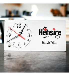 Hemşirelere Özel Hediyelik Şık Masa Saati