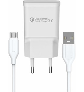 Lexroo Yetty Fast Charger 3.0 A Qualcomm Adaptör + 1m Micro USB Kablo Beyaz YT-40M (Yerli Üretim)
