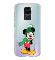 Xiaomi Redmi Note 9 Uyumlu Kapak Mickey Mouse Tasarımlı Şeffaf Silikon Kılıf