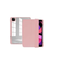 Apple iPad Pro 12.9 2020 (4.Nesil) Uyumlu Kılıf Zore Nort Arkası Şeffaf Standlı Kılıf (Pembe)