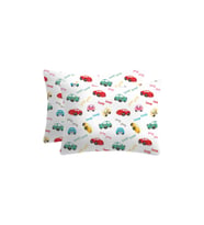 LİEF HOME ARABA DESENLİ BEBEK YASTIK KILIFI 2 FARKLI RENK SEÇENEĞİYLE 35x45 ( 2 Adet ) (Kırmızı)