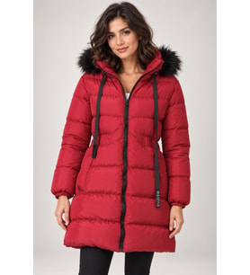 Dewberry Kadın %100 Polyester Kaban Bordo Z9764 Günlük Dış Giyim, Kazak ve Gömlek Kombini, Seyahat Gardırobu