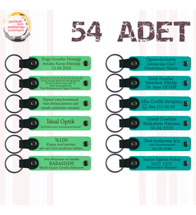 F Yeşili & Koyu Turkuaz, Sosyal Bilgiler Öğretmeninden Sınıfa 54’lü Set, İsim ve Mesajlı Hediyelik