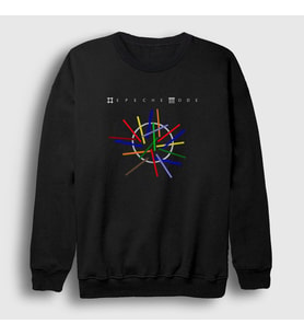 Presmono Unisex Siyah Universe Depeche Mode Sweatshirt 141320tt