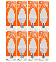 (8 Adet) Osaka 7W (50W) Sarı Işık (3000K) E14 Duylu (İnce Duy) Led Mum Ampul