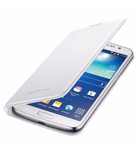 Galaxy Grand 2 G7100 ile Uyumlu Flip Wallet Kılıf Beyaz EF-WG710BWEGWW