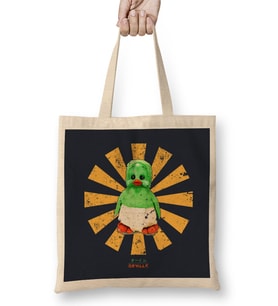 Orville The Duck Retro Japanese Bez Çanta Uzun Saplı
