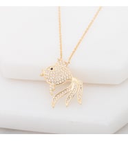GOLD BALIK 925 AYAR GÜMÜŞ KOLYE (Karışık)