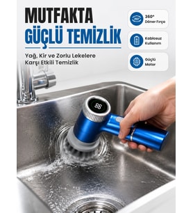 Dijital Göstergeli Şarjlı Temizlik Fırçası ile Konforlu Kullanım Deneyimi