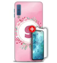 Samsung Galaxy A7 2018 Kılıf HD Baskılı Kılıf + Seramik Ekran Koruyucu - a (60)