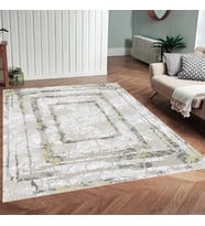 Rovigo Home Dijital Baskı Yıkanabilir Kaymaz Taban Salon Halısı Ve Yolluk RVG0966-FNL215 (Bej)