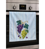 Valerine Life El Kurulama Havlusu 30x50cm Mutfak, Fırın için Pamuklu Emici Bağ Bereketi