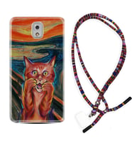 Samsung Note 3 4 5 8 9 20 Ultra 10 Lite Kılıf Boyun Asklı Rasta Silikon Tablo Cat 1788