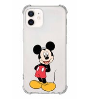 Apple iPhone 12 Mini Uyumlu Köşe Korumalı Antişok  Kapak Mickey Mouse Tasarımlı Şeffaf  Kılıf
