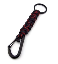 Siyah Kanca Outdoor Hook Kampçı Siyah Kırmızı Paracord Örgü KC297