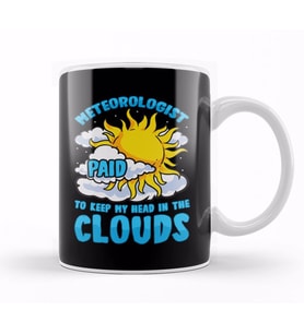 Meteorolo gist Paid To Keep My Head In The Clouds Kupa Bardak Porselen