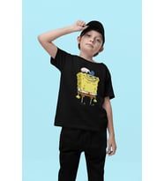 Unisex Süngerbob Baskılı Çizgi Film Çocuk Tişört (1-12 Yaş)