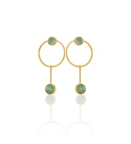 Kadir Jewellery 22 Ayar Altın Kaplama Kadın Sallantılı Küpe -El İşçiliği Ve Hipoalerjenik Küpe