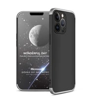 Microsonic Apple iPhone 13 Pro Max Kılıf Double Dip 360 Protective Siyah Gri