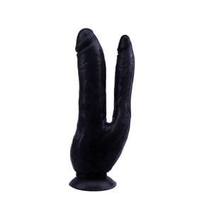 Lilitu Shop İki Uçlu Vantuzlu Realistik Çatal Dildo Penis