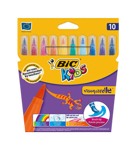 Bic Visaquarelle 10 Renk Fırça Uçlu Keçeli Boya 828964