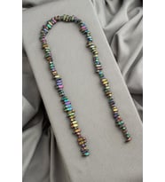 Hematit Doğal Taş Mat Gökkuşağı Amorf Kesim 6x7mm Dizi [AA]