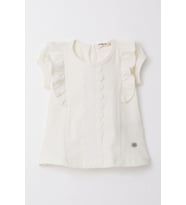 Breeze Kız Bebek Tişört Fırfırlı Nakışlı Güpürlü 6 Ay-2 Yaş, Krem