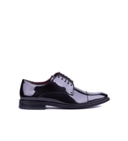 Shoetyle - Hakiki Rugan Deri Siyah Renk Klasik Erkek Ayakkabı - 900-3710