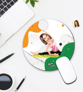 Kişiye Özel Karikatür Yoga Tasarımlı Mouse Pad 106