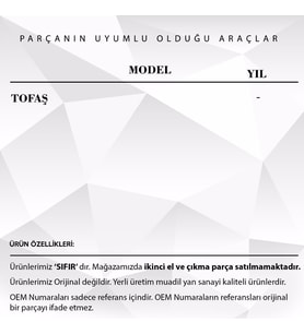 Tofaş için Kilometre Sıfırlama Çubuğu
