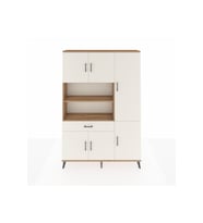 Arges Dolap 10 Raflı Tek Çekmeceli 6 Kapaklı 132x30x195 Çam-Aytaşı/Aytaşı