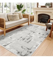 Makine Kaymaz Yıkanabilir Beyaz Modern Triko Salon Halısı Mutfak Halısı Koridor Halısı Yolluk 16102K