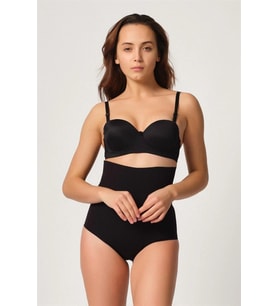 Amora Secret Siyah Mı Emay 2708 Lazer Yüksek Bel Kesim Slip Hayalet Korse