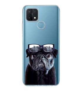 PrintiFy Oppo A15S  ile Uyumlu 1mm Slim Fit Köpek 3 050f Baskılı Şeffaf  Kılıf