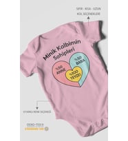 Aileye Özel Kısa Kollu Bebek Body %100 Pamuk