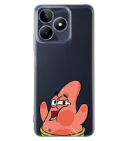 Realme C53 Uyumlu Patrick Star Desenli Şeffaf Telefon Kılıfı