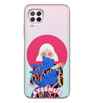 Huawei Pink And Leon Tasarımlı Şeffaf Telefon Kılıfı