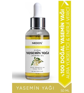 NEDOX Yasemin Yağı %100 Doğal Bitkisel Aura Yükseltici & Enerji Verici Jasmine Oil 50 Ml