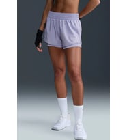 Nike Pro Dri Fİt 2IN1 Loose Fit Women's Shorts Kadın Bol Kesim Taytlı Antrenman Şortu Mor