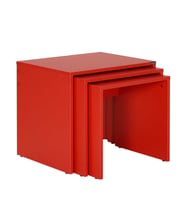 Adore Mobilya Trıple Zigon Sehpa - Kırmızı 55x47x40 cm (GxYxD)