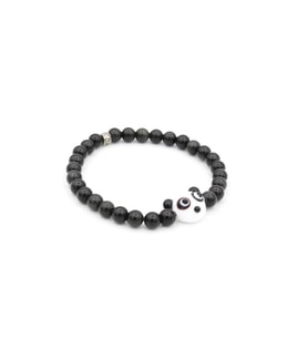 PANDA TASARIM DOĞAL RAİNBOW OBSİDYEN BİLEKLİK 1.KALİTE 6 MM