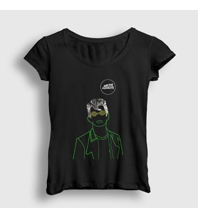 Presmono Kadın Siyah Eyes Arctic Monkeys T-Shirt 13118tt