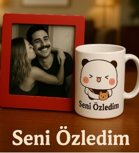 Seni Özledim Kupa Ve Çerçeve Seti